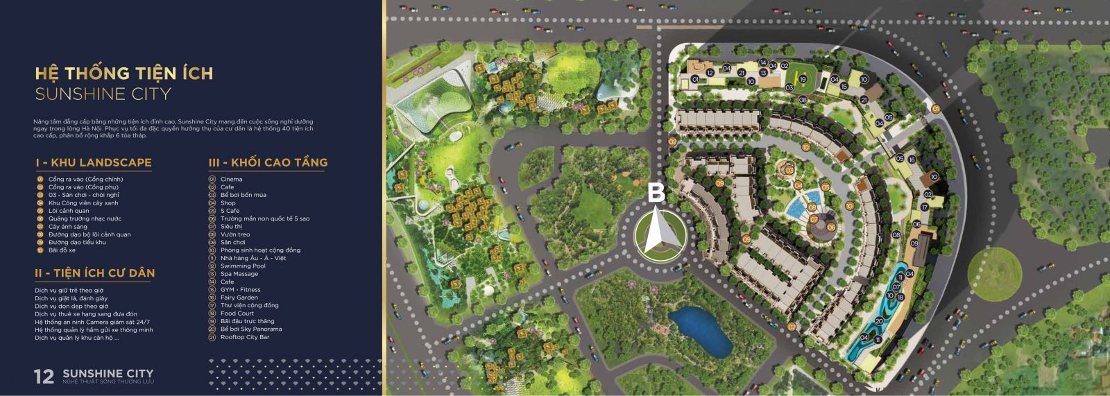 hệ thống tiện ích sunshine city